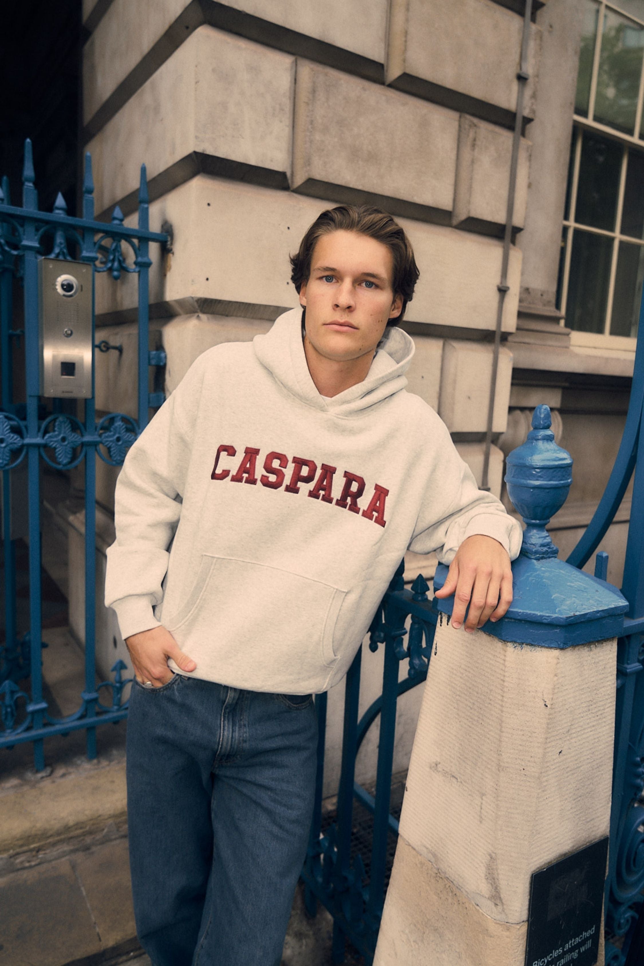 M. Varsity Hoodie - Grey/Burgundy